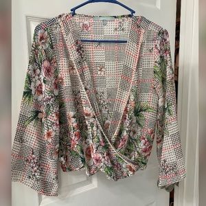 Faux Wrap Floral blouse